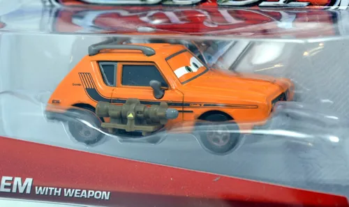 Miniatura 2 de Cars 2 Airport Adventure Grem - Vehículo fundido a escala 1:55 con arma