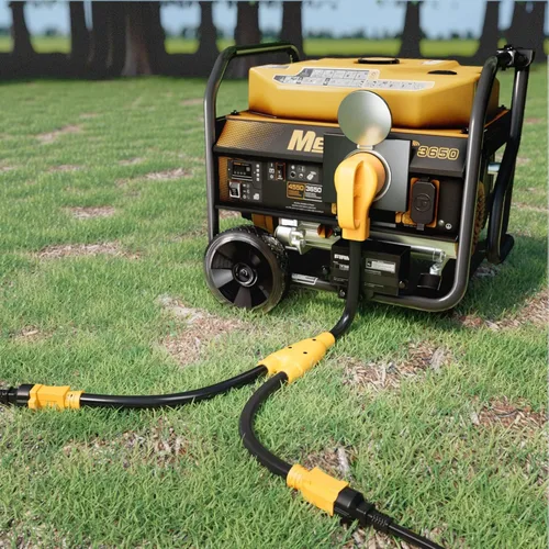 Miniatura 7 de MECMO Cable de alimentación adaptador Y de 50 amperios a (2) x 110V 15 Amp para el hogar, adaptador RV Y, 10/3 STW NEMA 14-50P enchufe macho a dos