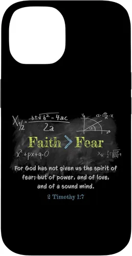 Miniatura 4 de Faith > Fear 2 Timothy 1:7 Christian Verse Math Equation Case for iPhone 17