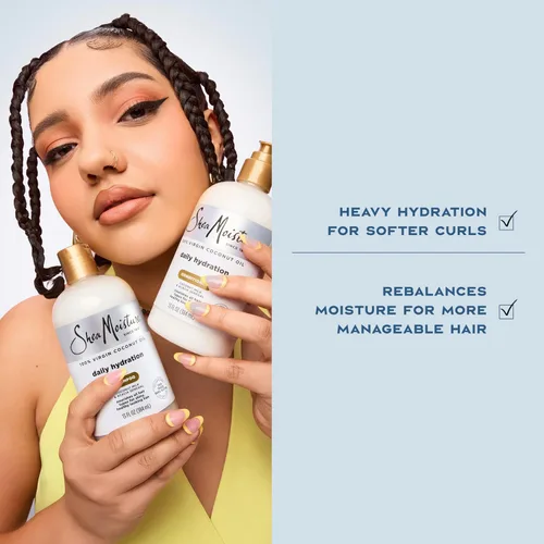 Miniatura 4 de SheaMoisture Acondicionador de Hidratación Diaria con Aceite de Coco 100% Virgen 13 fl. oz.
