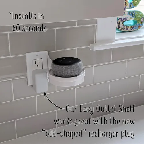 Miniatura 6 de Echo Dot Wall Mount El original Outlet Hanger Se adapta a Amazon Echo Dot 3ª generación Sin sonido amortiguado Parrilla de altavoces