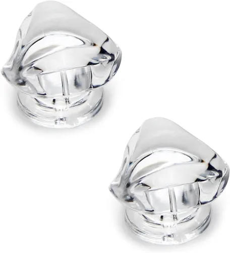 Miniatura 14 de MroMax 2 piezas de mango pequeño, perilla acrílica de diamante, mini perillas autoadhesivas, perilla de tamaño pequeño de 0.748 in de diámetro