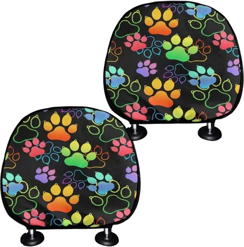 Miniatura 8 de Funda personalizada para reposacabezas de asiento de automóvil, regalos personalizables, transpirables, paquete de 2 fundas de cojín para asiento