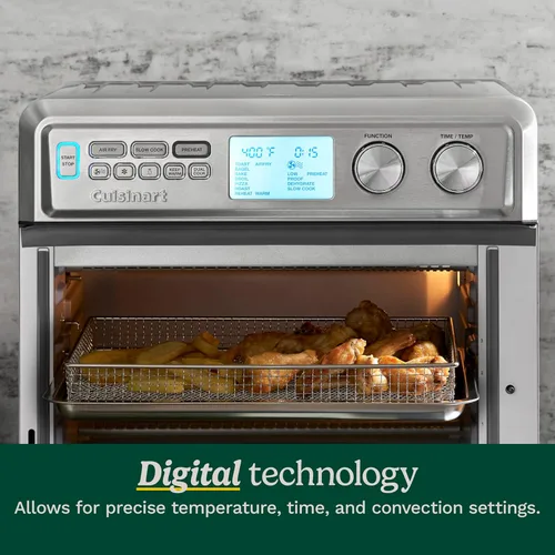 Miniatura 4 de Cuisinart - Horno tostador de freidora de aire con capacidad extra grande, horno de acero inoxidable de 1800W con pantalla digital, opciones
