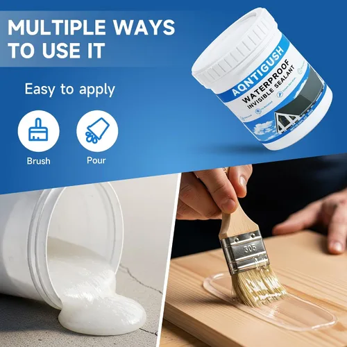 Miniatura 3 de Sellador transparente impermeable de 10.5 onzas (10.58 oz) con revestimiento impermeable invisible, adhesivo impermeable para techos, paredes, baño