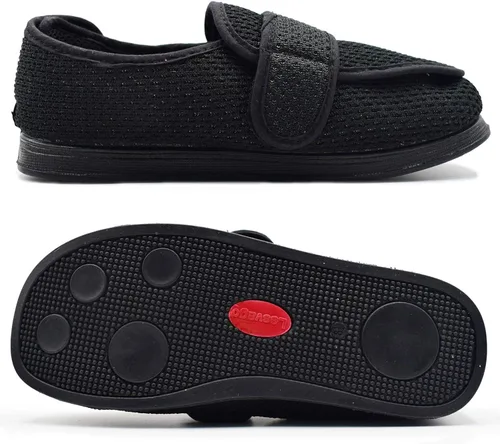 Miniatura 5 de WLESVAGO - Zapatillas diabéticas para mujer con cierres ajustables para pies hinchados