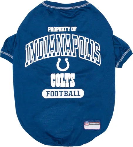 Camiseta NFL para perros de los Indianapolis Colts, talla X-Small. Camiseta para mascotas con licencia oficial con logotipo del equipo, prenda