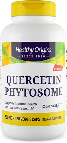 Healthy Origins Fitosoma de quercetina 500 mg (Quercefit, alta biodisponibilidad, apoyo inmunológico, apoyo respiratorio, vegano, sin OMG, sin