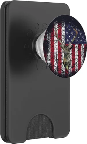 Miniatura 7 de Deer Buck - Bandera de Estados Unidos para caza, camuflaje, color marrón, rojo, blanco, azul, PopSockets Grip y Stand para teléfonos y tabletas
