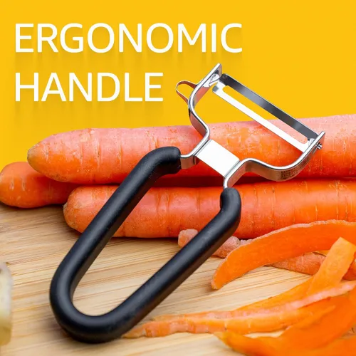 Miniatura 3 de LURCH Alemania Pelador Universal de Verduras en Y de Acero Inoxidable Ultra Afilado para Papas, Todas las Frutas y Verduras Mango Antideslizante