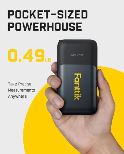 Miniatura 6 de Fanttik Cinta métrica láser digital A10 Pro 2 en 1 con pantalla a color HD IPS, herramienta de medición láser recargable de 165 pies y cinta métrica