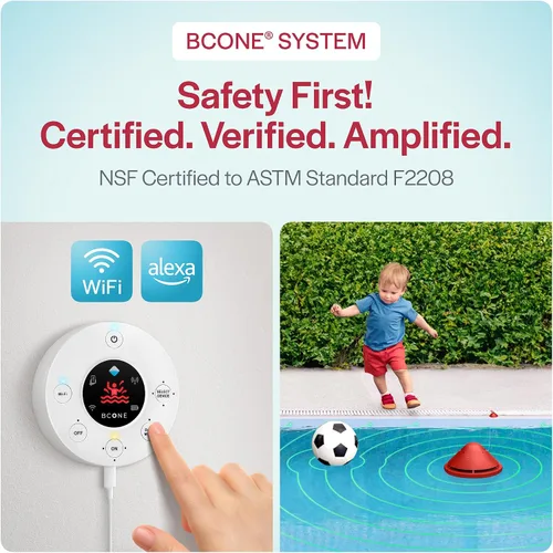 Miniatura 2 de Sistema Multi BCONE® Alarma de piscina de Lifebuoy® Alarma flotante para piscina certificada ASTM F2208 Alarmas de seguridad para piscina fuerte