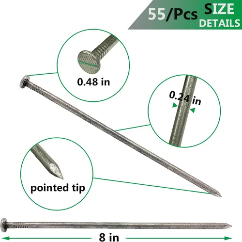 Miniatura 2 de Estacas de metal para paisajismo, estacas de anclaje para bordes de paisaje, 10/12 pulgadas de longitud, para estacas de césped artificial, bordes