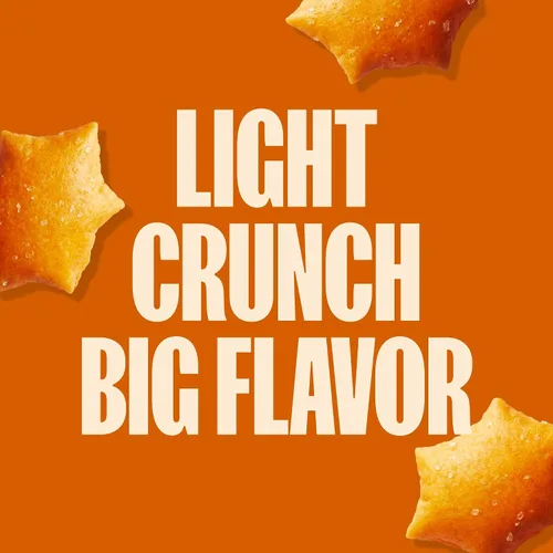 Miniatura 3 de MadeGood Cheddar Star Galletas Infladas, Bolsa de 4.26oz, Aperitivos Orgánicos