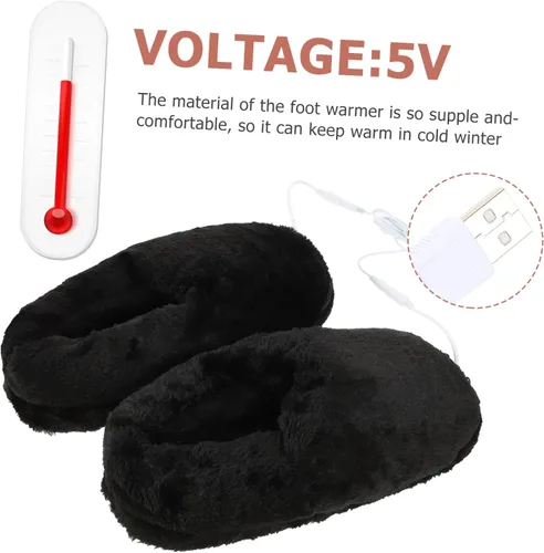 Miniatura 7 de Healeved 1 par de zapatos eléctricos USB para hombre, zapatillas de casa calentadas para hombres, zapatillas calentadas, almohadilla de calefacción