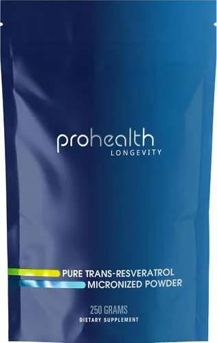 Miniatura 9 de ProHealth Longevity - Polvo de resveratrol puro micronizado de 1.06 oz - 98% grado farmacéutico puro, 1000 mg por cucharada, absorción superior