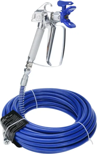 Miniatura 3 de YaeTek Kit de manguera de pistola de pintura sin aire, tubo de fibra de alta presión de 50 pies x 1/4 pulgadas, manguera de pulverización de pintura