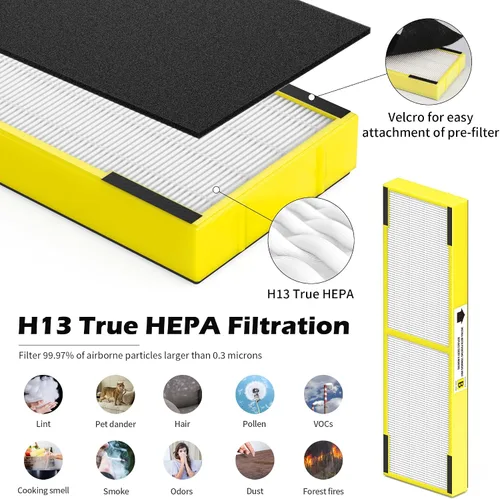 Miniatura 6 de Paquete de 3 filtros FLT4825 B de repuesto y LB4000 compatibles con filtro G-Guardian B purificador AC4825 AC4825E AC4300 AC4800 AC4900 AC4850, 3