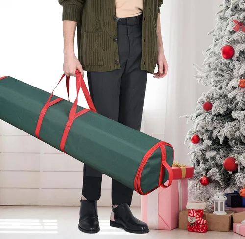 Miniatura 7 de ProPik Bolsa de almacenamiento de papel de regalo, organizador de papel de regalo, paquete de 2 unidades para almacenar hasta 48 rollos de 40 Verde