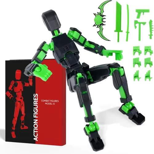Miniatura 11 de Juego de figuras de acción, modelo 13 figura de acción móvil multiarticulada, caja de regalo, ideal para seres queridos y amigos. Rojo