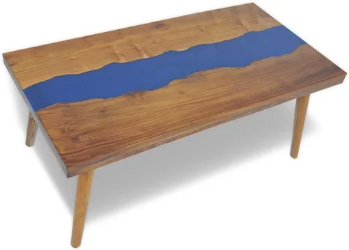 Miniatura 2 de mesa de Centro para sala Mesas de centro Mesa de centro de resina de teca de 39.4 x 19.7 x 15.7 pulgadas, adecuada para salas de estar, balcones
