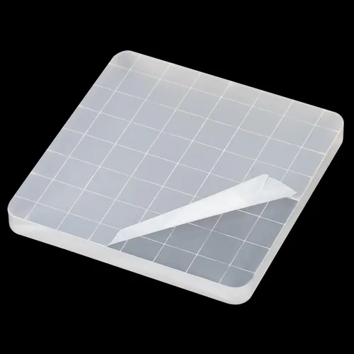 Miniatura 5 de PATIKIL Bloque de sello acrílico, paquete de 7 bloques de estampado transparentes con líneas de cuadrícula, bloques de montaje decorativos, juego