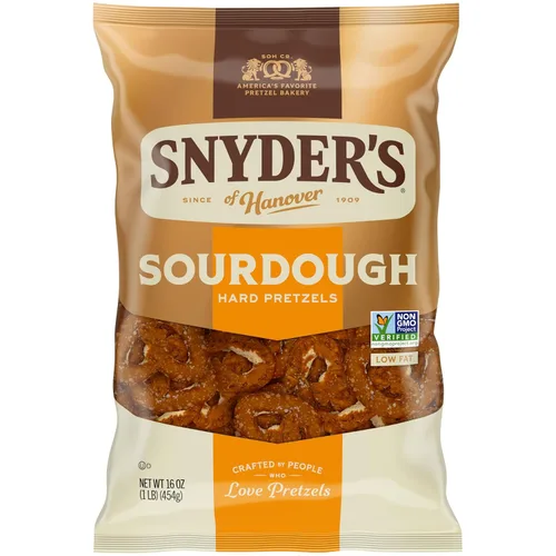 Snyder's of Hanover Pretzels duros de masa madre, bolsa de 16 onzas