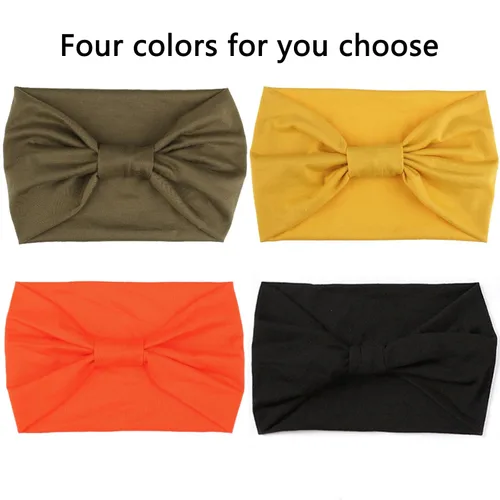 Miniatura 3 de XTREND 4 piezas de diademas anchas para mujer, elegantes envolturas para la cabeza, diademas boho para deporte y yoga, accesorios para el cabello