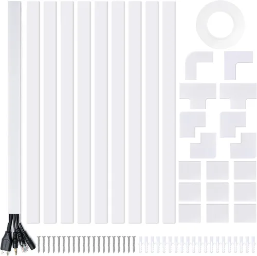 Miniatura 8 de Ocultador de Cables, Ocultador de Cables de 58 pulgadas, Cubiertas de Cables para Cables en la Pared, Canaleta Cubierta de Cable Pintable