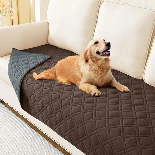 Miniatura 80 de hyha Manta impermeable para perros, manta reversible para cama de mascotas, funda suave para sofá/sillón lavable para perros, fundas impermeables