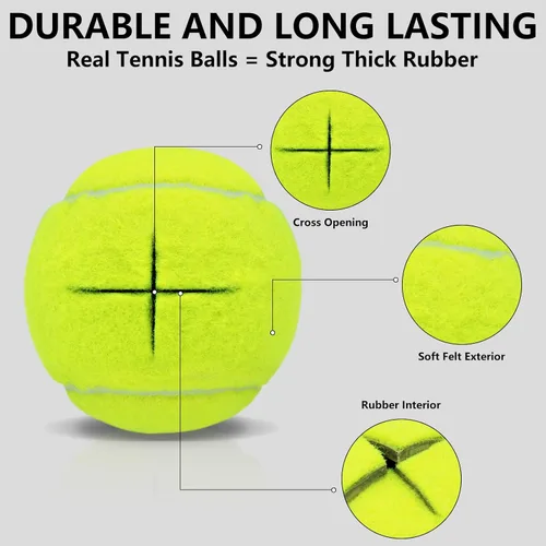 Miniatura 3 de Magicorange Paquete de 120 pelotas de tenis precortadas a granel para sillas, pelotas de tenis de 2.5 pulgadas, fundas para patas de sillas