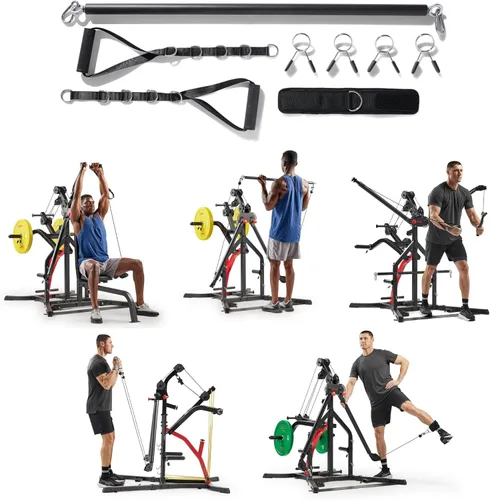 Miniatura 7 de Sunny Health & Fitness Multifuncional todo en uno Pully Cable Home Gym - Entrenador funcional completo Sistema de entrenamiento compacto SF-HG92401