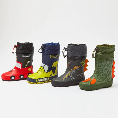 Miniatura 6 de London Fog Toby Botas de lluvia y nieve para niños pequeños, botas de nieve de invierno impermeables aisladas para niños pequeños, tallas de niños