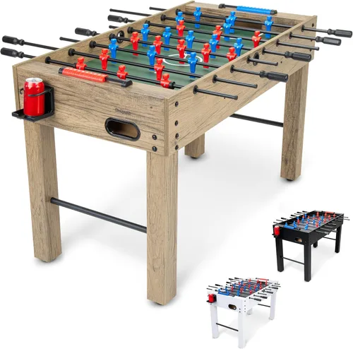 GoSports Mesa de futbolín de 48 pulgadas para el hogar, la oficina o la sala de juegos, elige el color Roble