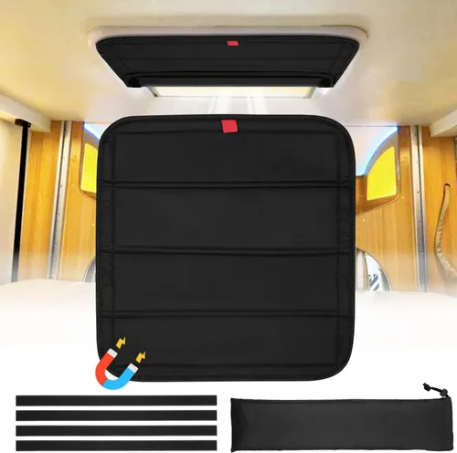 Miniatura 13 de Magnetic RV Vent Cover - 16.25 x 16.25 Inch Foldable Magnet RV Blackout Window Shade Sun Cover with UV Protection and Waterproofing, Comes with