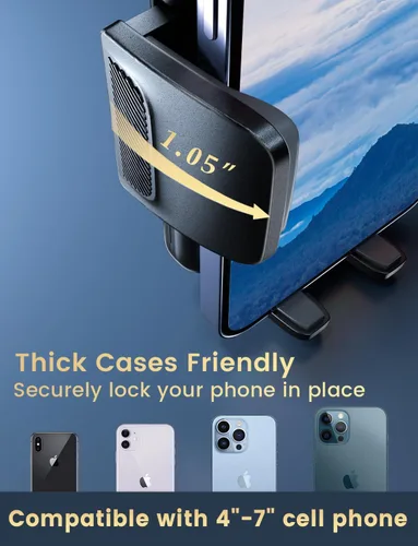 Miniatura 3 de Soportes de Teléfono para tu Automóvil: [Nunca Bloquea] Soporte de Ventilación de Aire para Teléfonos Celulares para iPhone 17 Pro Max y Samsung