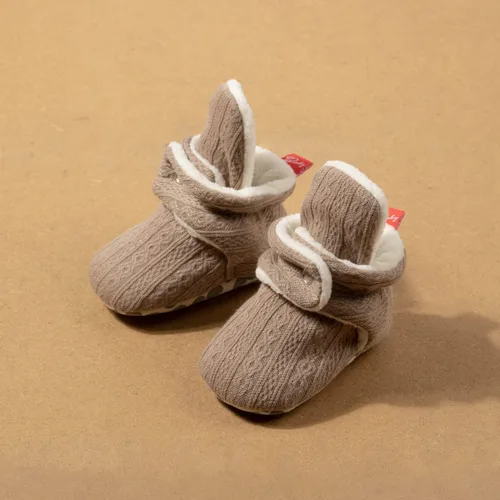 Miniatura 3 de Sawimlgy - Botines de algodón antideslizantes para recién nacido, con agarre, para cuna o para el invierno