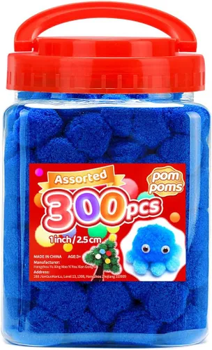 Miniatura 41 de Iooleem Pompones rosados – Tamaño surtido, 1200 piezas con ojos móviles, opciones de purpurina, perfectos para artes y manualidades