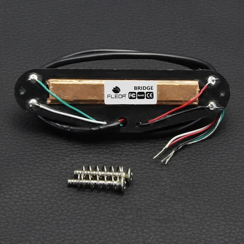 Miniatura 4 de FLEOR Humbucker de doble riel caliente de tamaño single-coil para guitarra (12-13K), crema