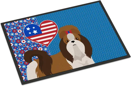 Miniatura 150 de Caroline's Treasures WDK5119JMAT Airedale Terrier USA - Tapete para interiores o exteriores, 24 x 36 pulgadas, tapete para puerta delantera