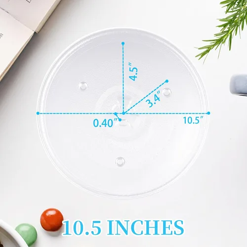 Miniatura 3 de Placa giratoria universal de vidrio de repuesto para microondas de 10.5 pulgadas Se adapta a LG, GE, Panasonic, Frigidaire, Farberware y más