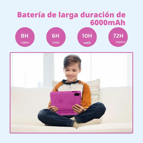 Miniatura 4 de COLORROOM Tablet Android 15 actualizada 2026, tableta para niños de 10 pulgadas, CPU Octa-Core, 10 GB+64 GB+1 TB Expandir tabletas para niños
