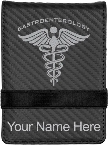 Miniatura 9 de LaserGram Mini Padfolio con bloc de notas y bolígrafo, gastroenterología, grabado personalizado incluido (rosa)