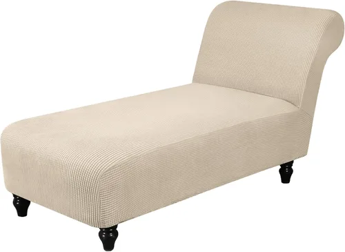 Miniatura 9 de Funda elástica para tumbona, funda para silla sin brazos para sala de estar y dormitorio, tela jacquard suave, lavable a máquina para protector