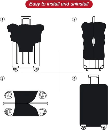 Miniatura 5 de URBEST Funda protectora para maleta, antiarañazos y suciedad, Otoño de vidrieras