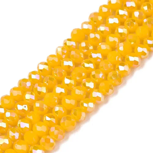 Miniatura 34 de Elecrelive 660 piezas Cuentas de Cristal Briolette de 4mm Cuentas de Vidrio Rondelle Color AB Cuentas de Vidrio Facetadas Sueltas para Bisutería