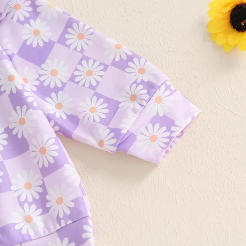 Miniatura 6 de Kaipiclos Ropa de otoño e invierno para bebé niña, sudadera con estampado floral, camisa de manga larga, pantalones, ropa