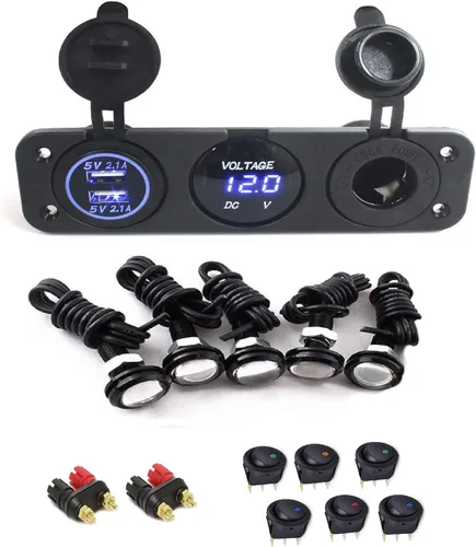 Kit de componentes de caja de alimentación portátil, kit de estación de energía de 12 V para camping, caza, pesca, situaciones de supervivencia y