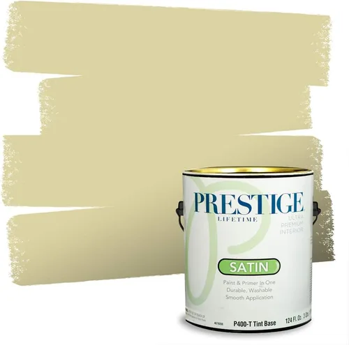 Miniatura 130 de PRESTIGE Paints Exterior Paint and Primer In One, 1-Gallon, Satin, Comparable Match of Benjamin Moore* Royal Linen* 931BM-PCM