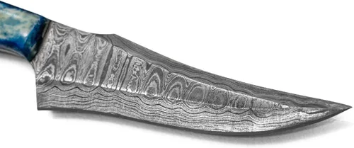 Miniatura 4 de Titan International Knives Cuchillo de Caza y Desuello de Damasco de 7.2" Hoja Fija Hecha a Mano 1095 4340 Mezcla de Carbono Martillada a Mano